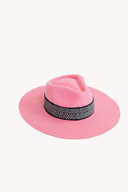 Bubble Gum Pink Western Hat by Andeana Hats, view 2