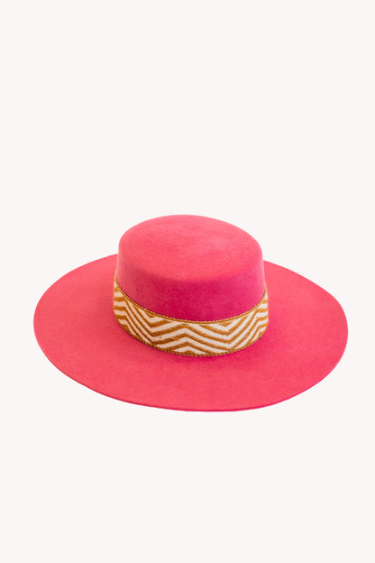 Berry Pink Spanish Felt Hat by Andeana Hats