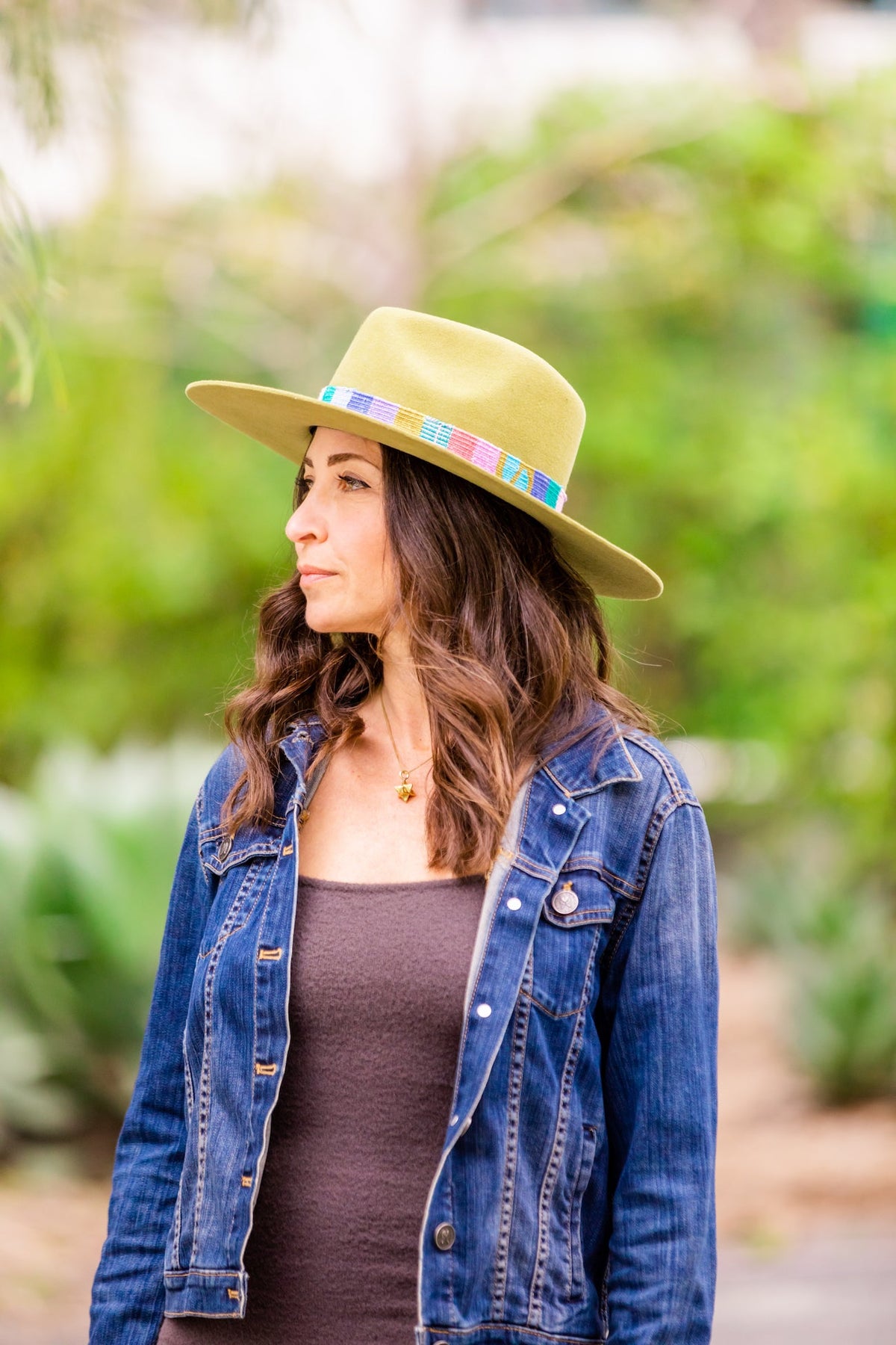 Meadow Green Felt Western Hat by Andeana Hats, view 2