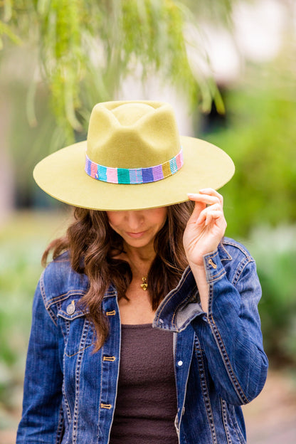 Meadow Green Felt Western Hat by Andeana Hats, view 5