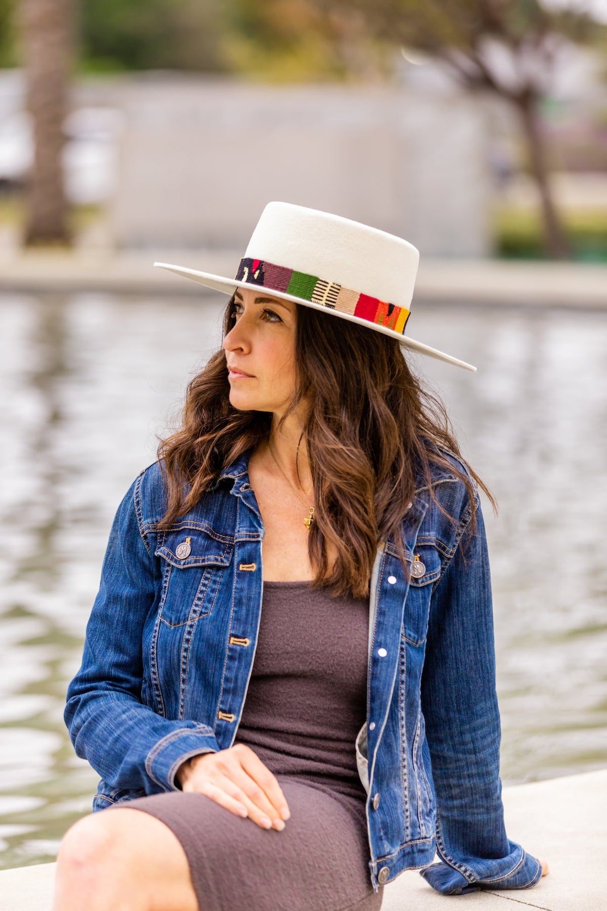 Speckled White Spanish Felt Hat by Andeana Hats