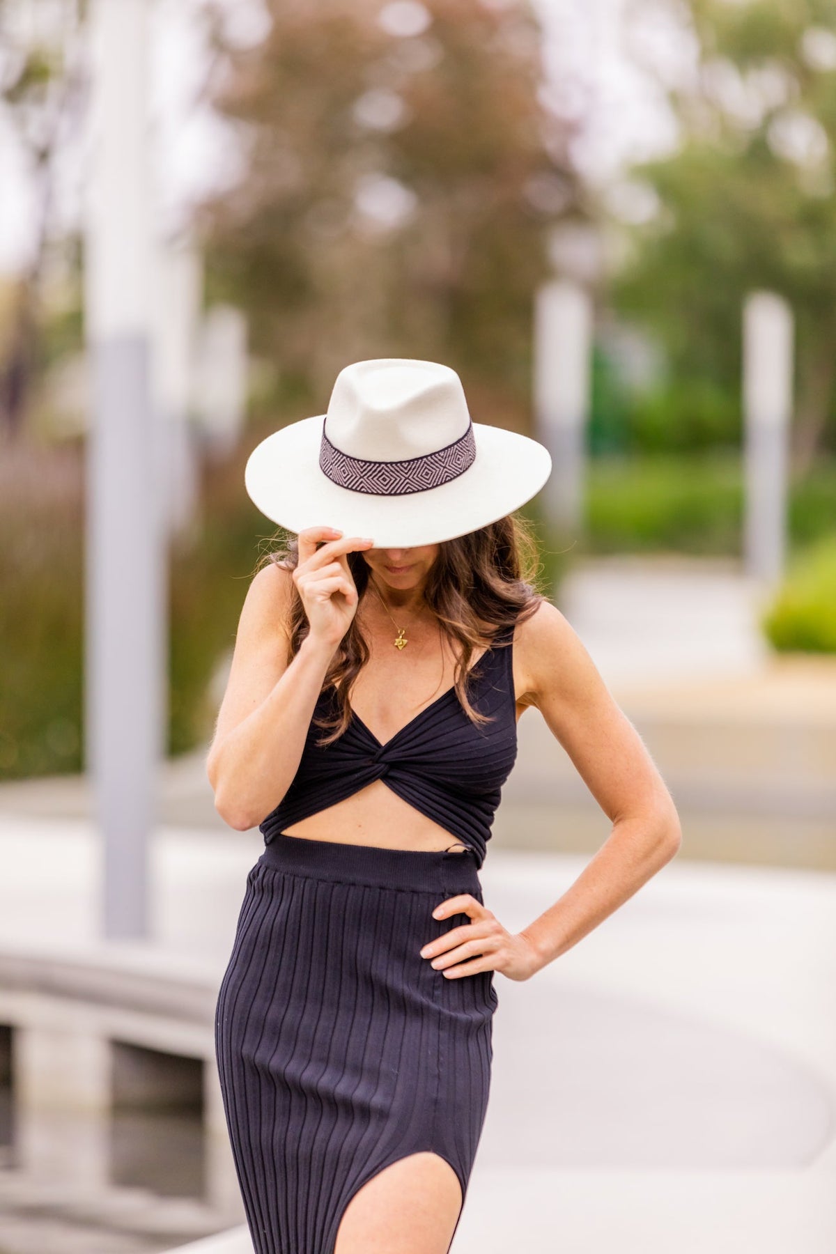 Speckled White Felt Western Hat by Andeana Hats
