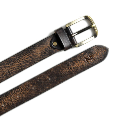Eden Dark Brown Leather Belt by Classy Leather Bags, view 2