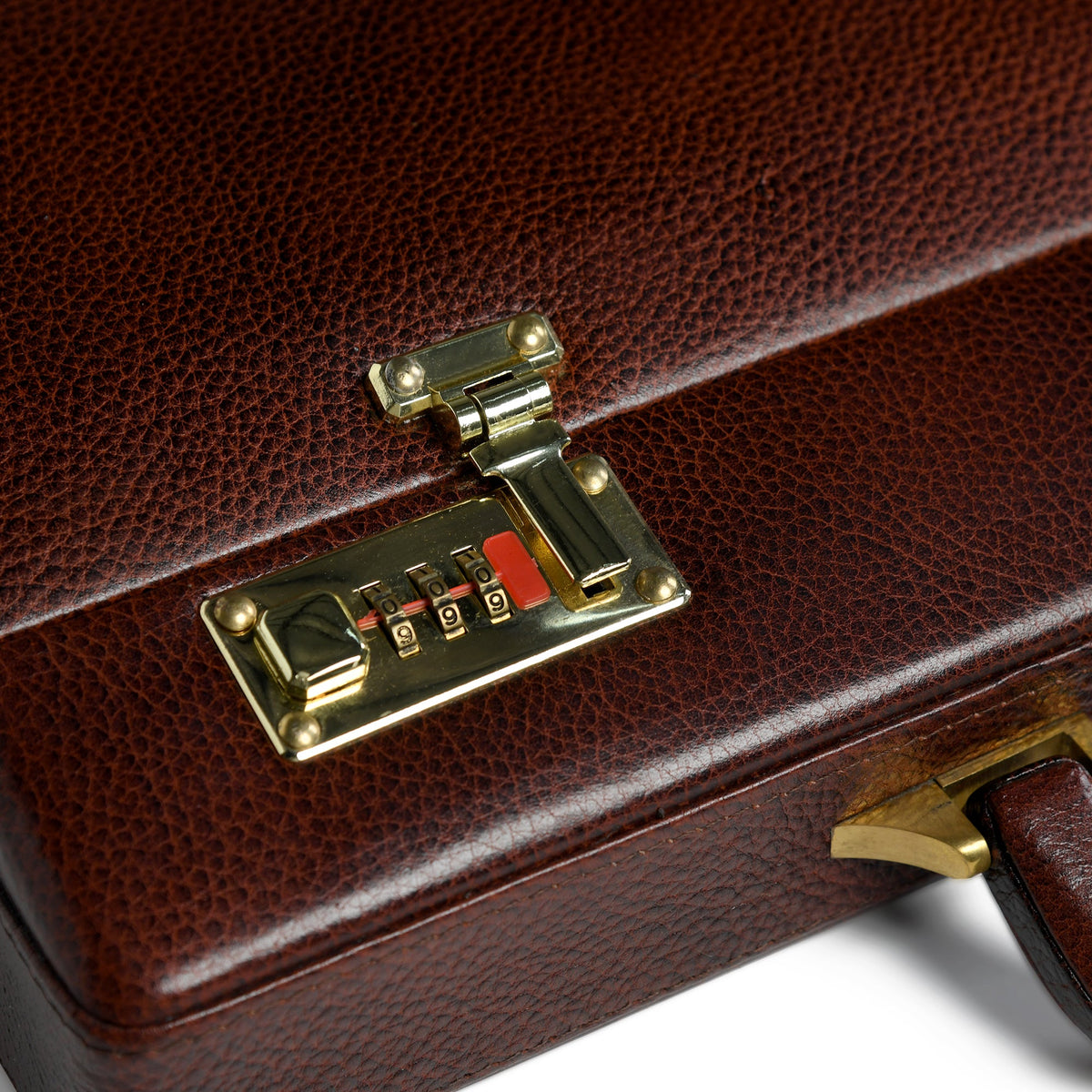 Rich Brown Hard-Case Briefcase by Classy Leather Bags, view 5