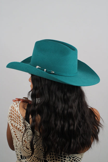 Turquoise 30X Merino Cattleman Hat by Wilder and Soul, view 3