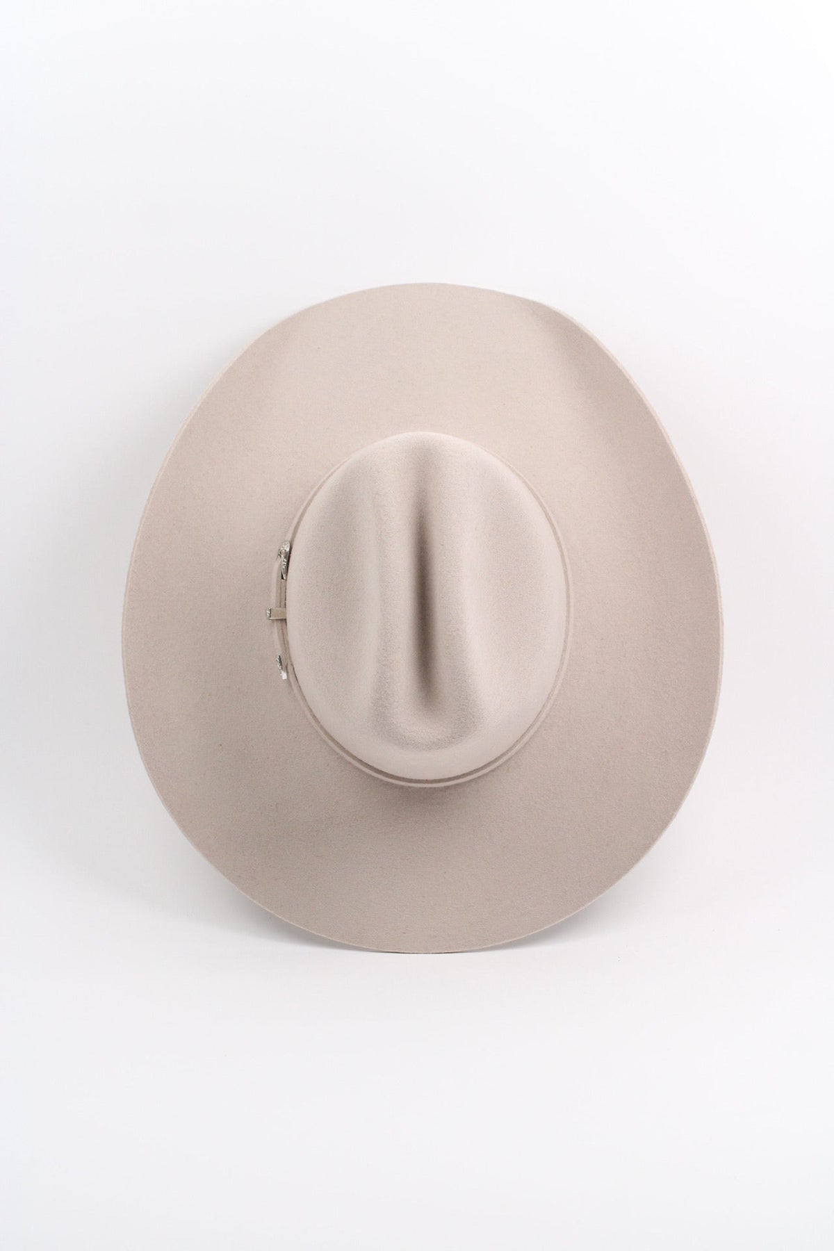 Desert sand merino wool cattleman cowboy hat with a curved brim, view 4