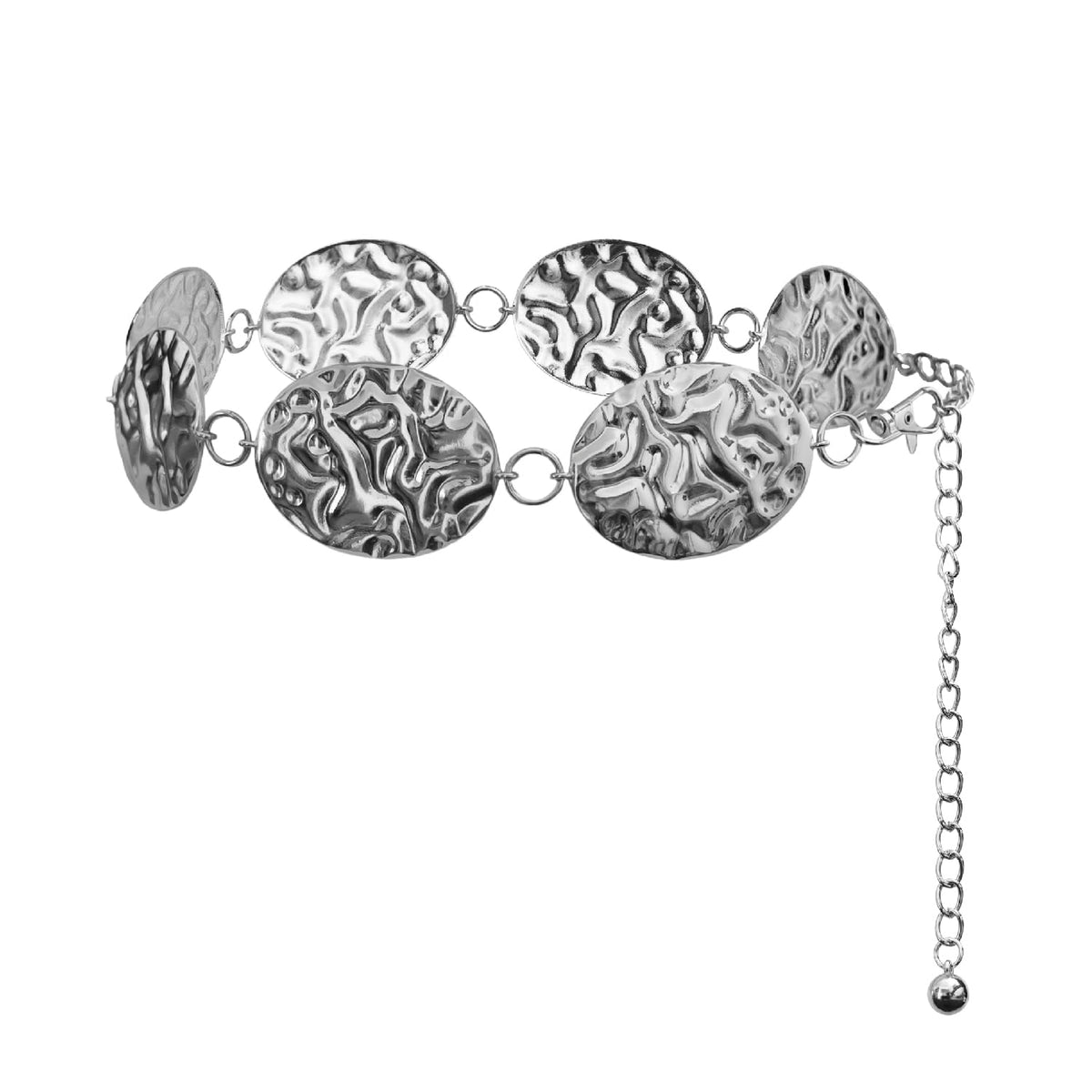 The Hammered Concho Chain Belt, view 8