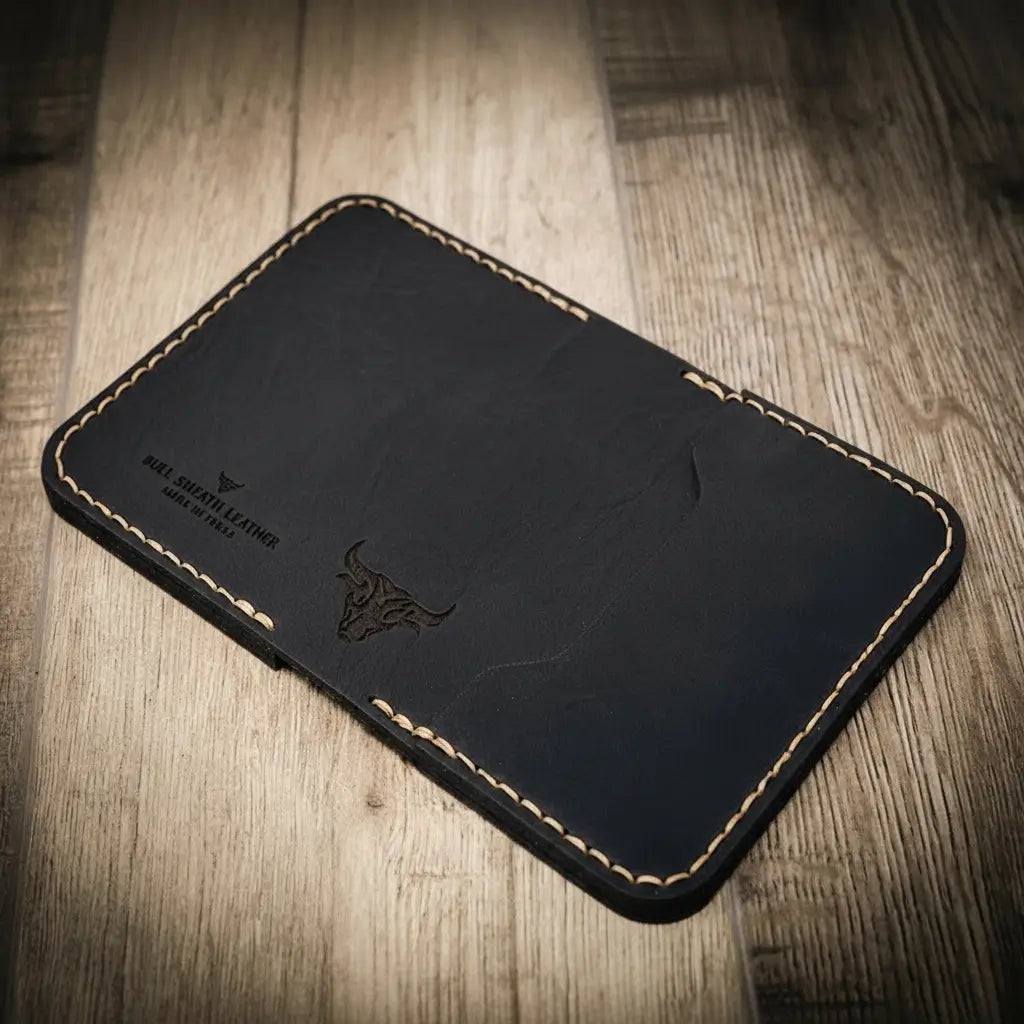 Georgetown Slim Wallet in Black by Bull Sheath Leather, view 4