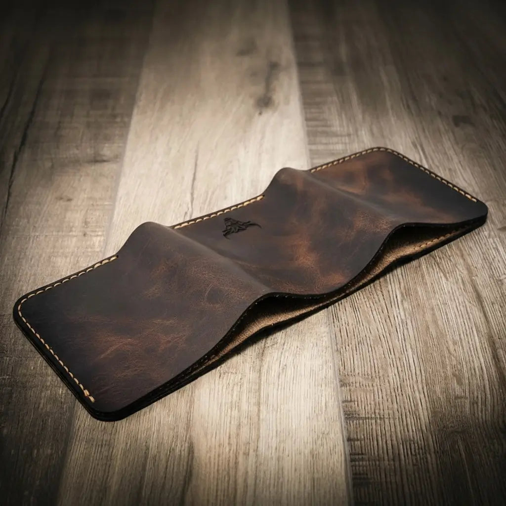 Trinity River Trifold Wallet by Bull Sheath Leather, view 4