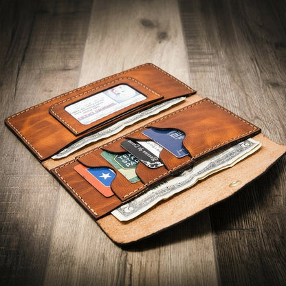 Sugar Land Wrap Clutch Wallet by Bull Sheath Leather, view 4