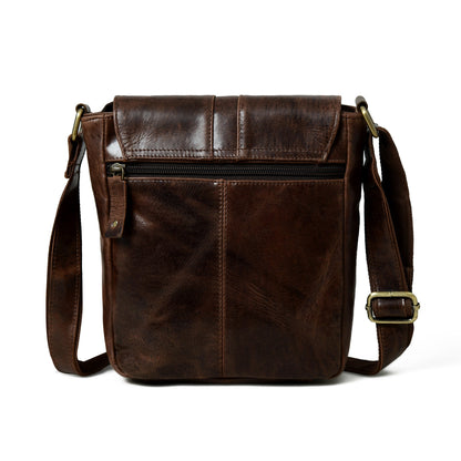 Dark Brown Flap Messenger by Classy Leather Bags, view 2