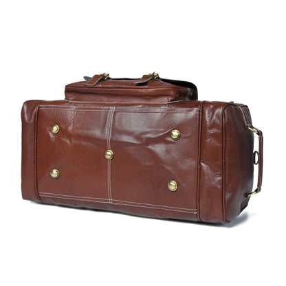 Vintage Brown Buckle Duffle by Classy Leather Bags, view 5