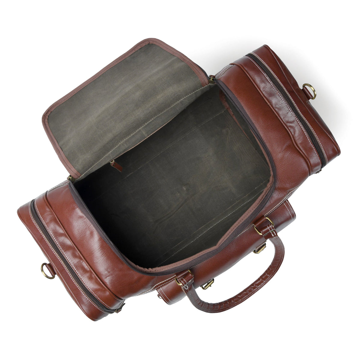 Vintage Brown Buckle Duffle by Classy Leather Bags, view 6