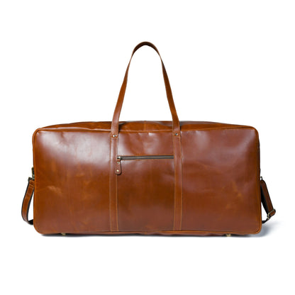 Tan Leather Tennis Duffle by Classy Leather Bags, view 4