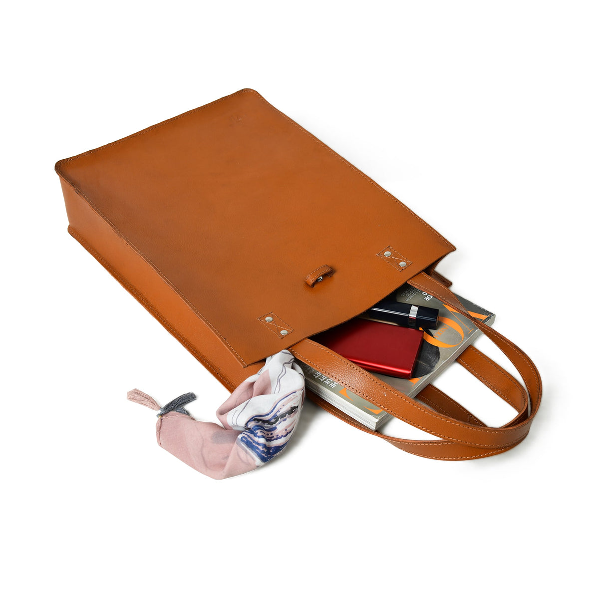 Chestnut Buffalo Leather Tote by Classy Leather Bags, view 2