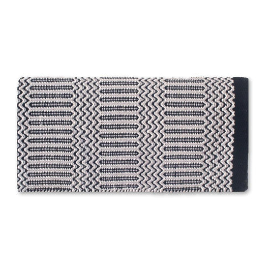 Double Weave Saddle Blanket, Gray and Black