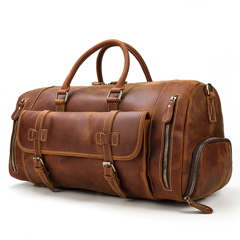 The Crazy Horse Leather Holdall, view 12