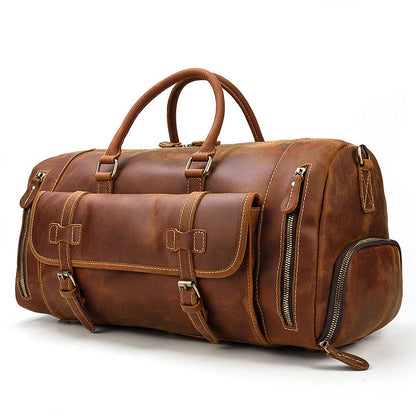 The Crazy Horse Leather Holdall, view 12