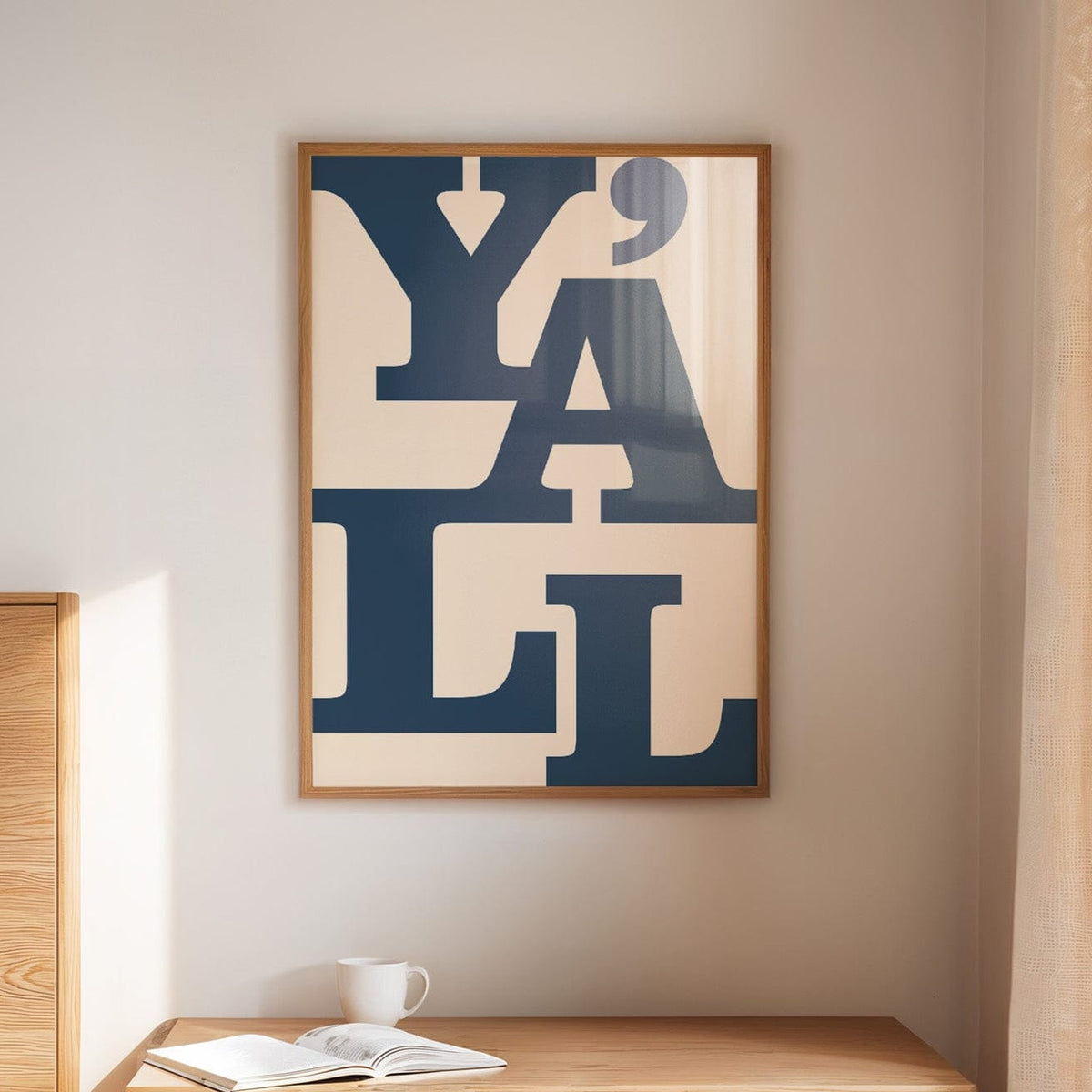 Y'all typography Western wall art print