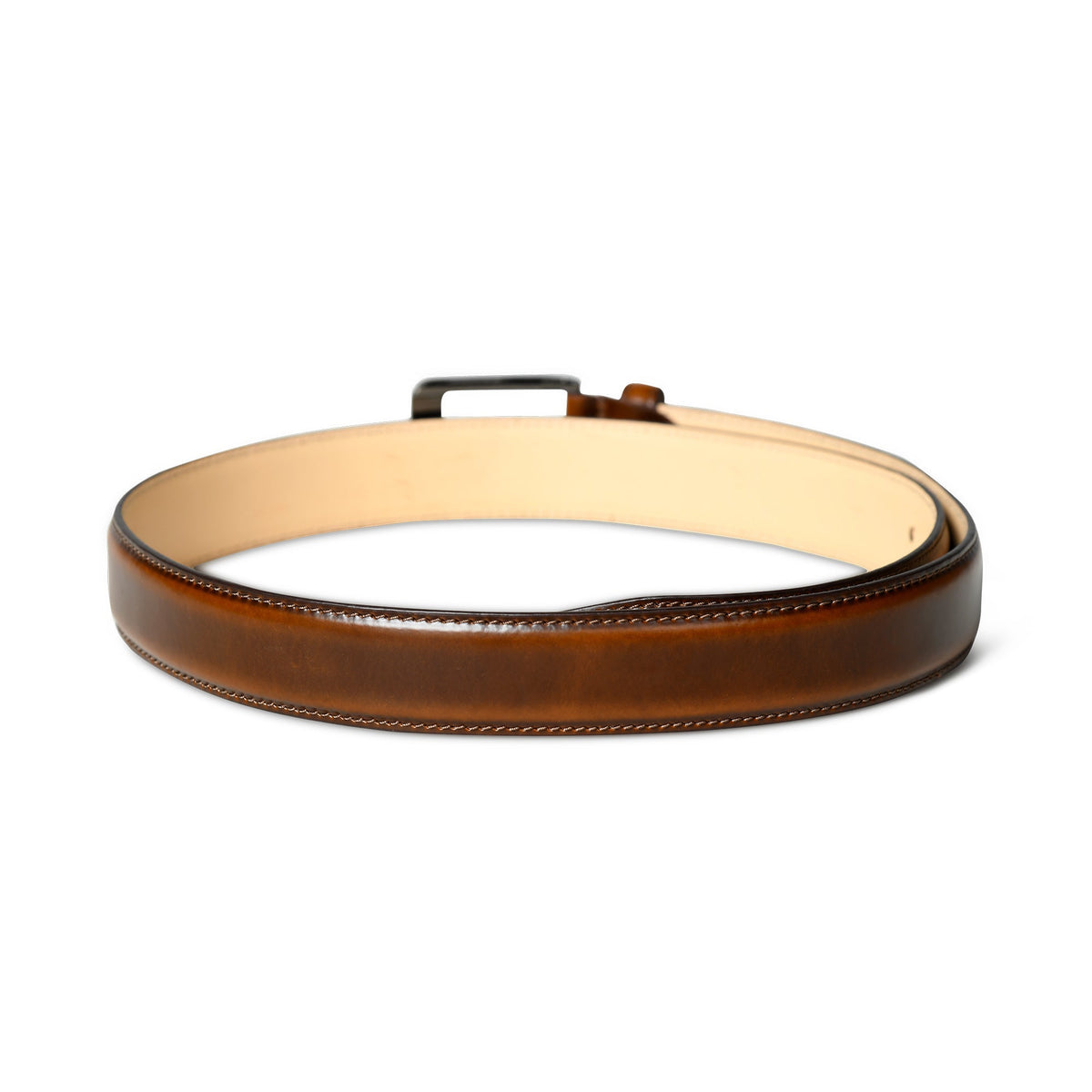 Walnut Buffalo Leather Belt by Classy Leather Bags
