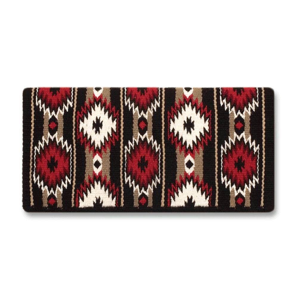 2x2 Saddle Blanket, Red, Tan and Cream