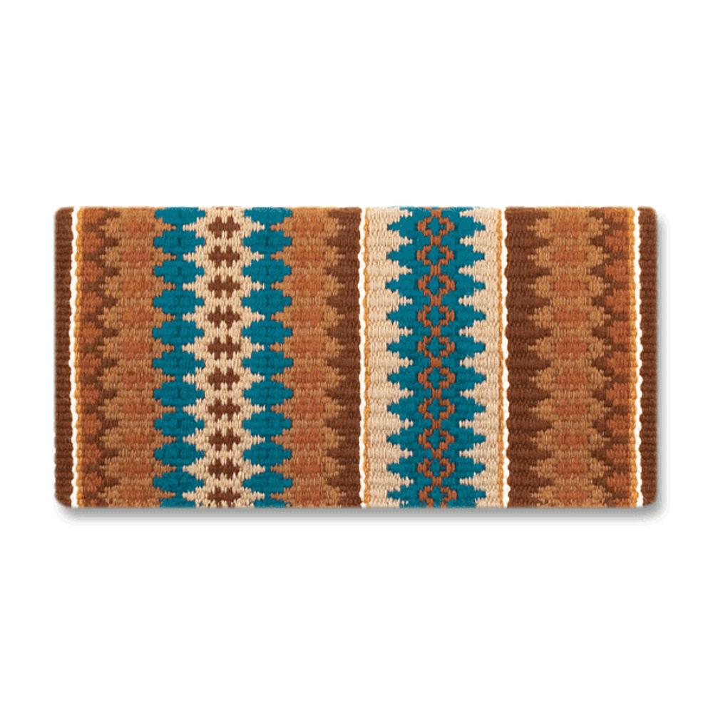 Nova Saddle Blanket, Teal, Turquoise and Brown