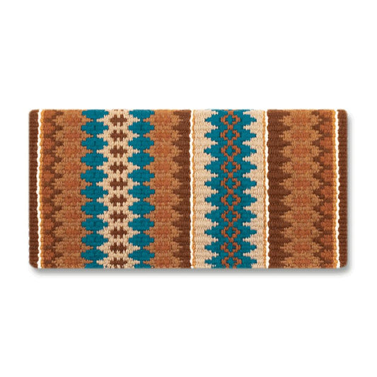 Nova Saddle Blanket, Teal, Turquoise and Brown