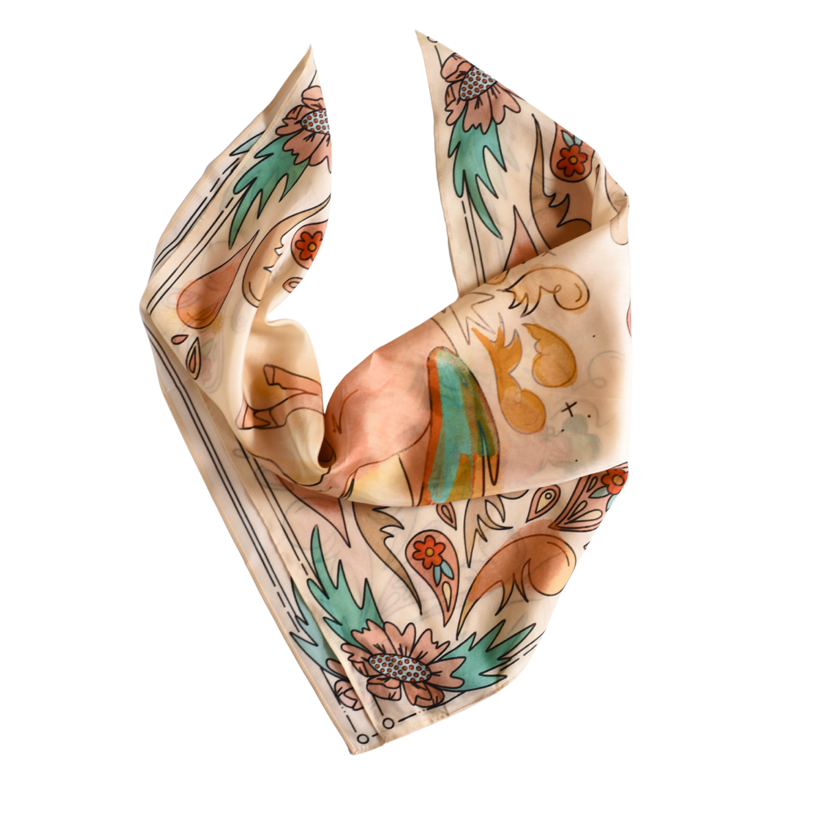 Summer Ride 26-Inch Wild Rag by Tirzah Lane Art, view 2