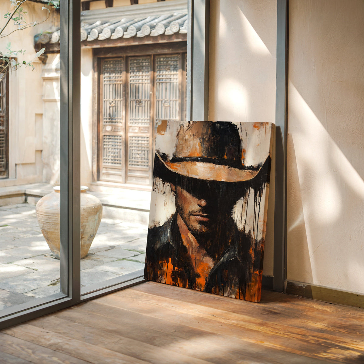 Shadowed Cowboy Western wall art print, view 5