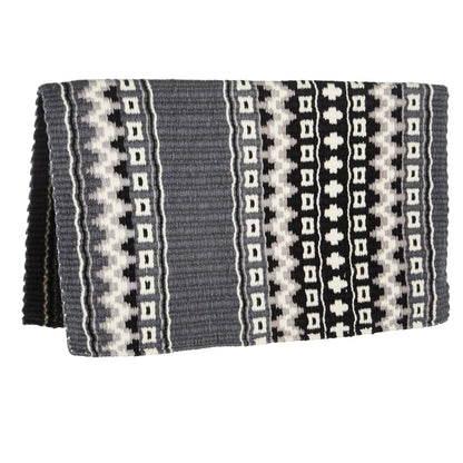 Domino Saddle Blanket, Charcoal, Black and Ash, view 2
