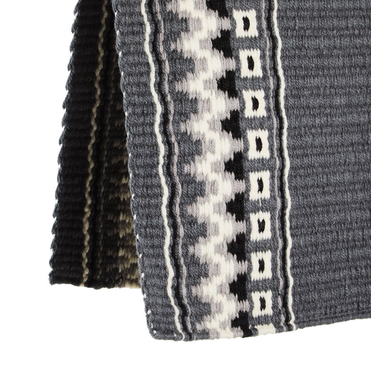 Domino Saddle Blanket, Charcoal, Black and Ash, view 3