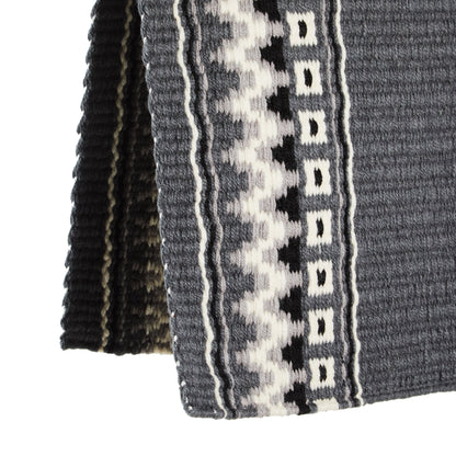 Domino Saddle Blanket, Charcoal, Black and Ash, view 3