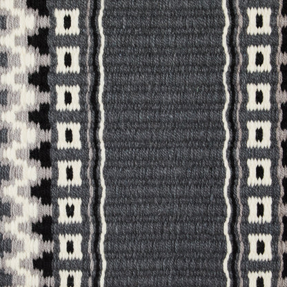 Domino Saddle Blanket, Charcoal, Black and Ash, view 4