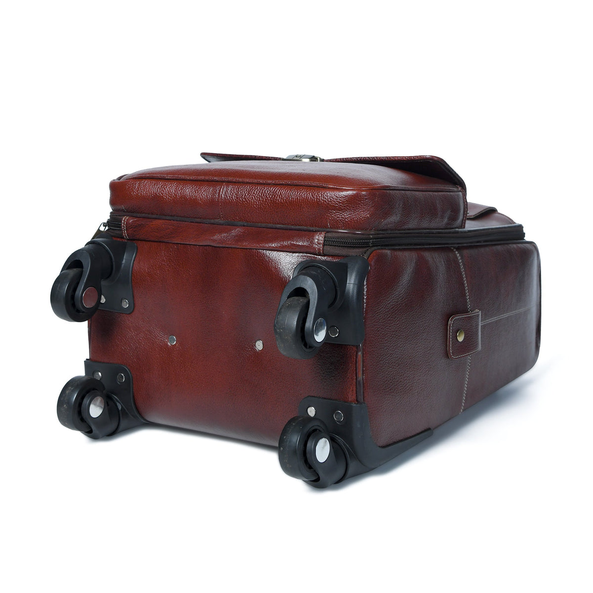 Cherry Brown Carry-On Roller by Classy Leather Bags, view 7