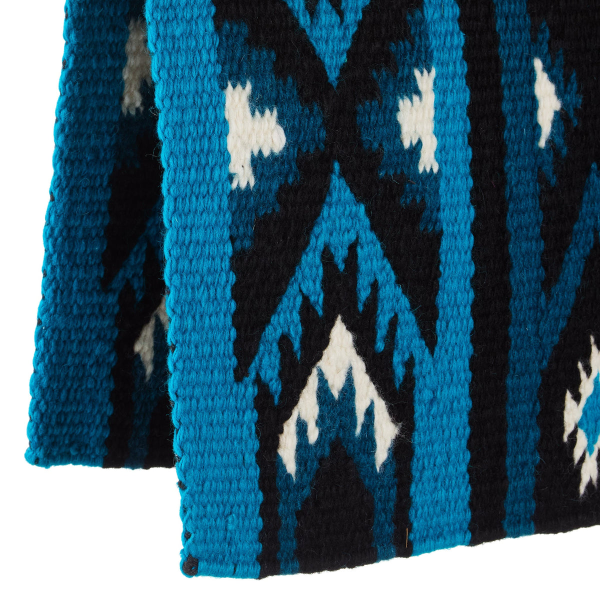 New Phoenix Saddle Blanket, Black, Turquoise and Ocean Blue, view 3