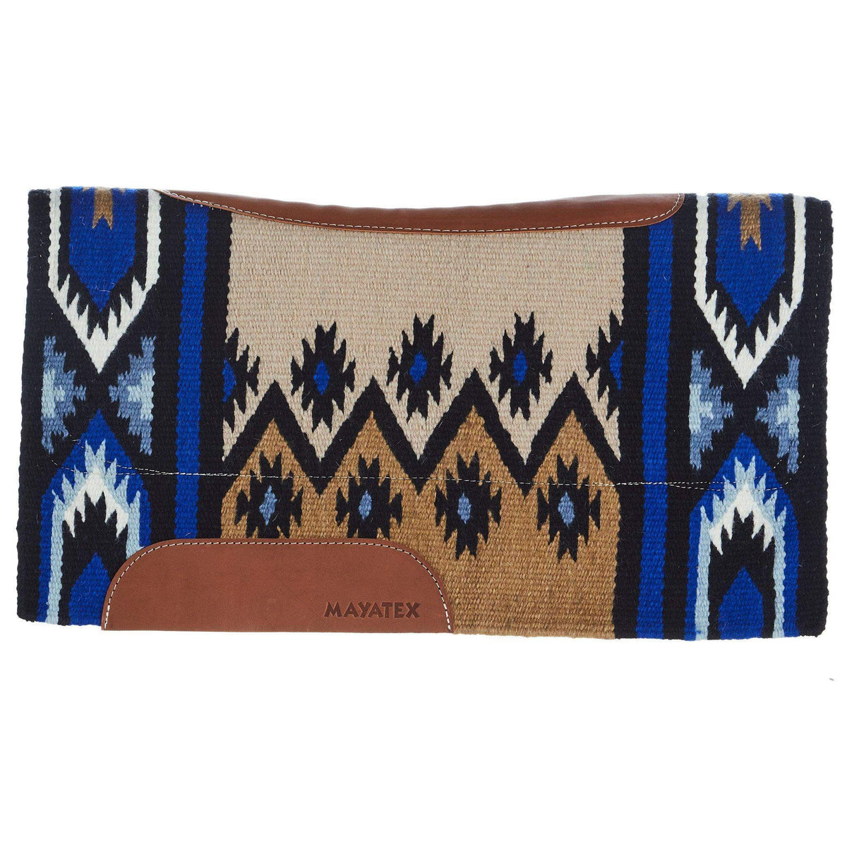 Phoenix Blanket-Top Felt Saddle Pad, Periwinkle and Royal Blue, view 2