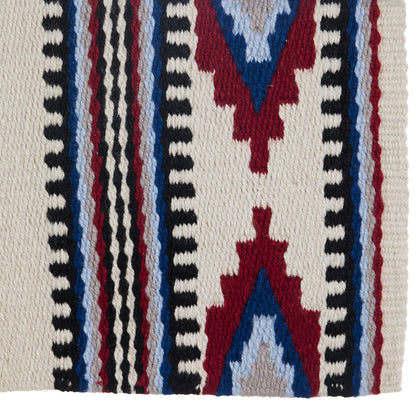 Risen Saddle Blanket, Tibetan Red and Ensign Blue, view 3