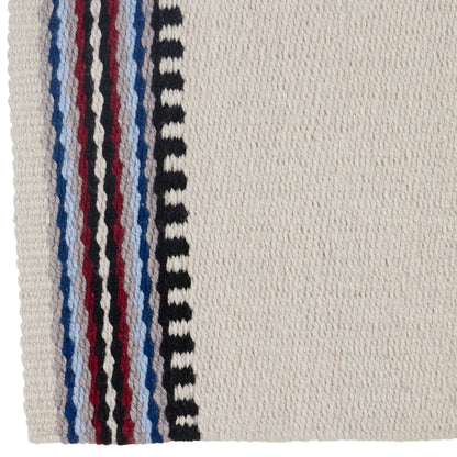 Risen Saddle Blanket, Tibetan Red and Ensign Blue, view 5