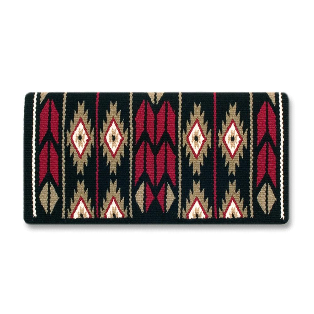 Flying Eagle Saddle Blanket, Black, Sand and Red Earth
