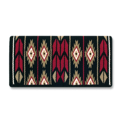 Flying Eagle Saddle Blanket, Black, Sand and Red Earth