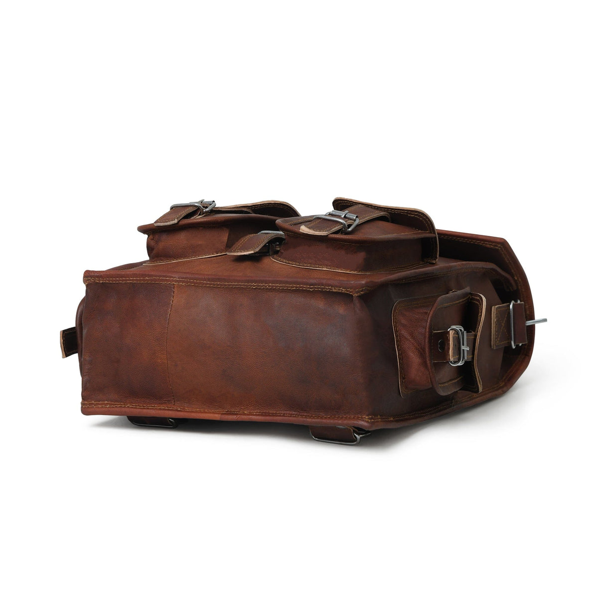 Vintage Brown Convertible Backpack by Classy Leather Bags