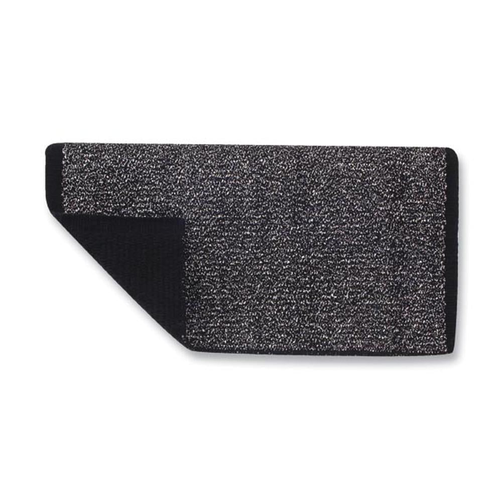 Reversible Metallic San Juan Saddle Blanket, Black and Silver
