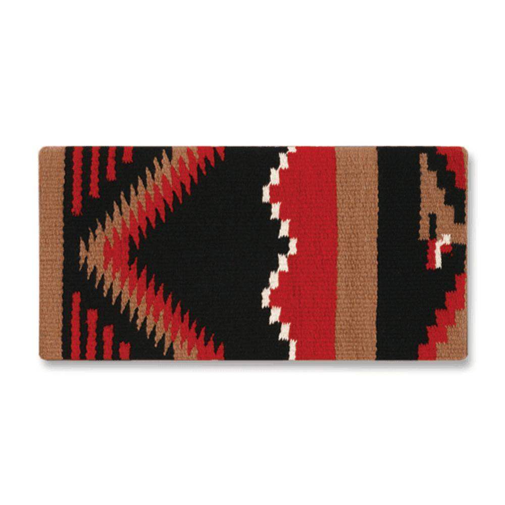 Oversized Durango Saddle Blanket, Black, Fawn and Red Earth