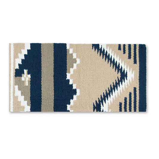 Oversized Durango Saddle Blanket, Sand, Navy and Taupe