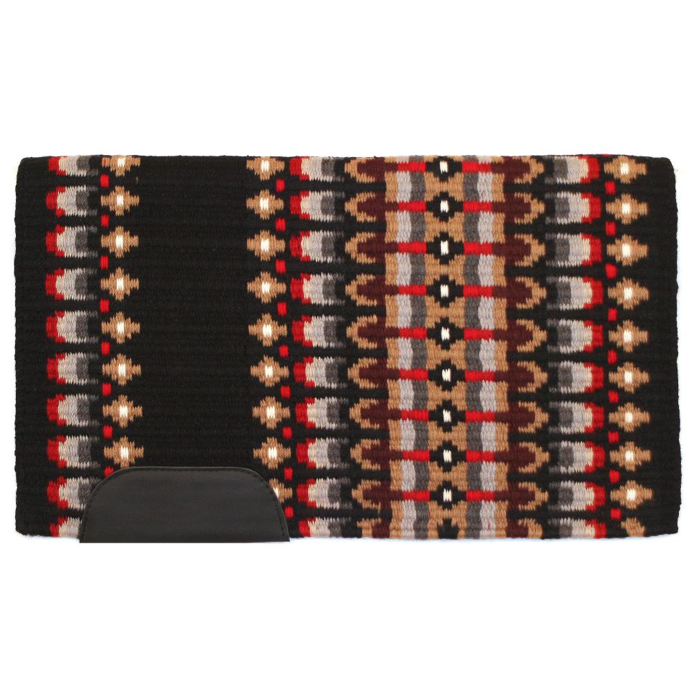 Scout Show Saddle Blanket, Black, Fawn and Burgundy