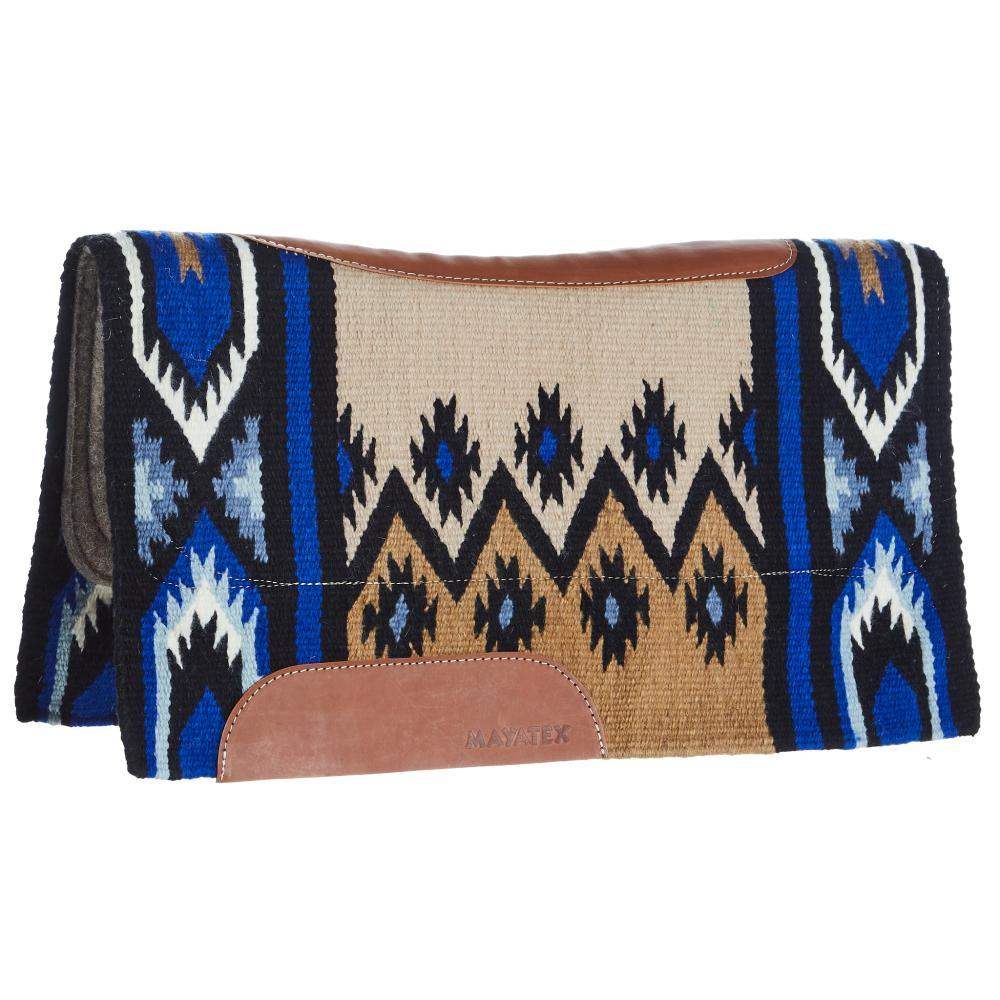 Phoenix Blanket-Top Felt Saddle Pad, Periwinkle and Royal Blue