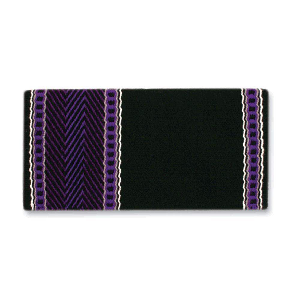 Bar 8 Saddle Blanket, Black, Royal Lilac and Purple Passion