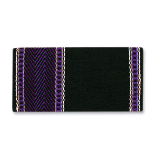 Bar 8 Saddle Blanket, Black, Royal Lilac and Purple Passion