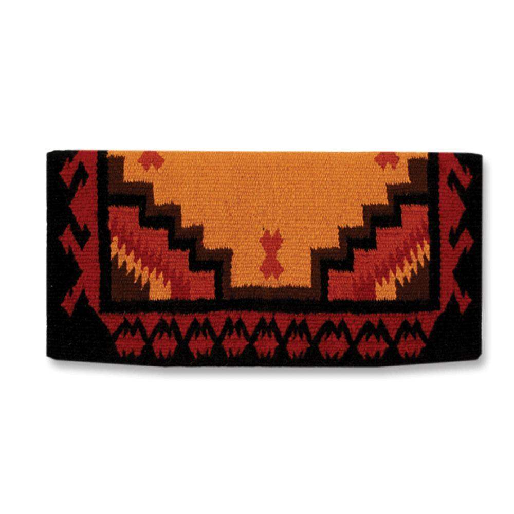 Haymaker Saddle Blanket, Black, Rust and Red