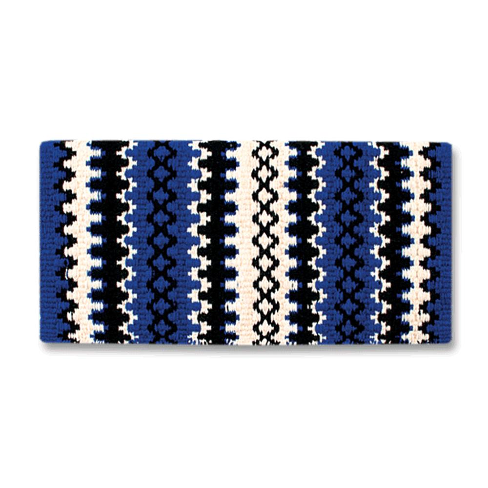 Arroyo Seco Saddle Blanket, Royal Blue, Cream and Black